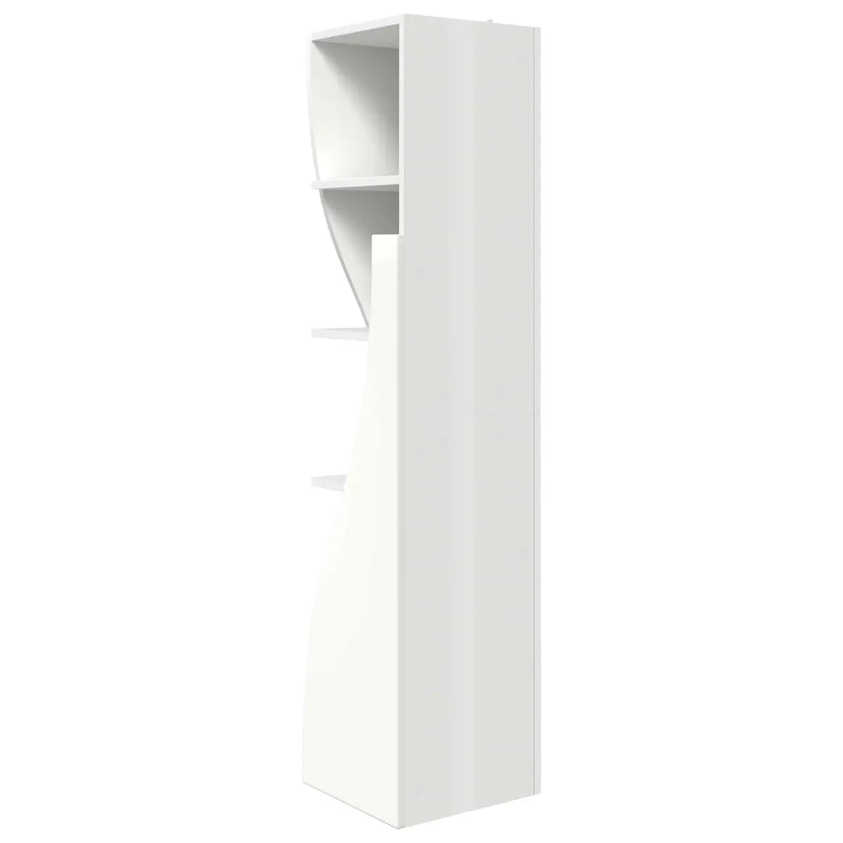 Corner Storage Cabinet 32x32x140cm Modern Living Room Shelving Unit