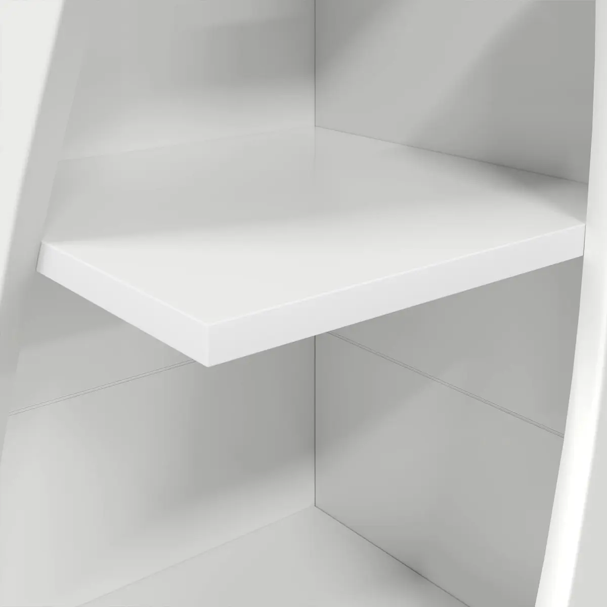 Corner Storage Cabinet 32x32x140cm Modern Living Room Shelving Unit
