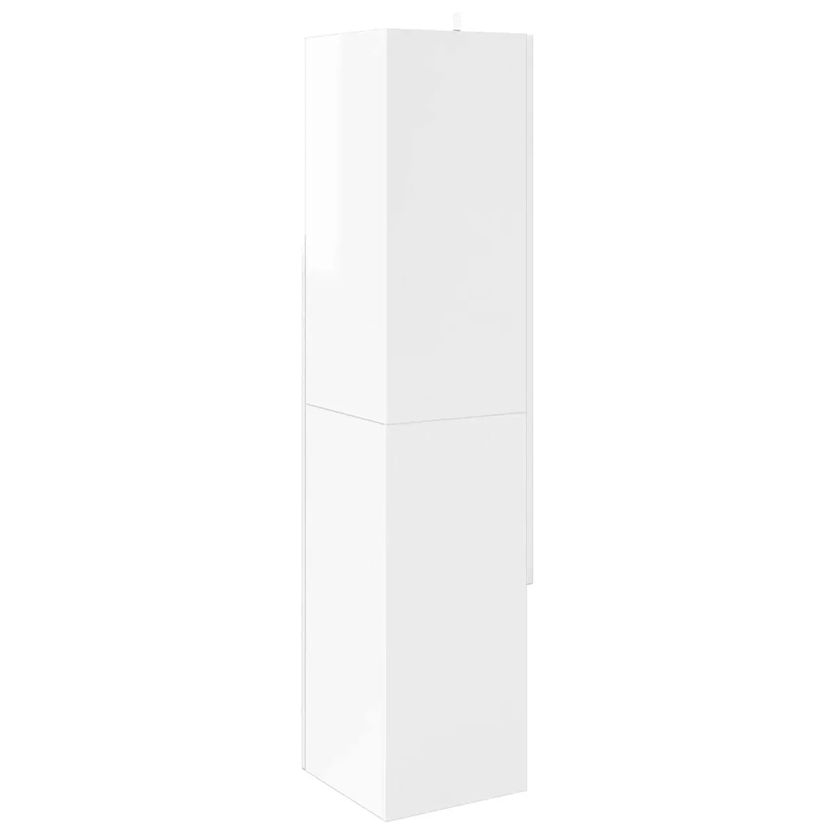 Corner Storage Cabinet High Gloss White Modern Living Room Shelf Unit