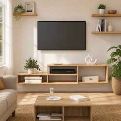 Versatile Grey Wall Mounted TV Stand for Every Room