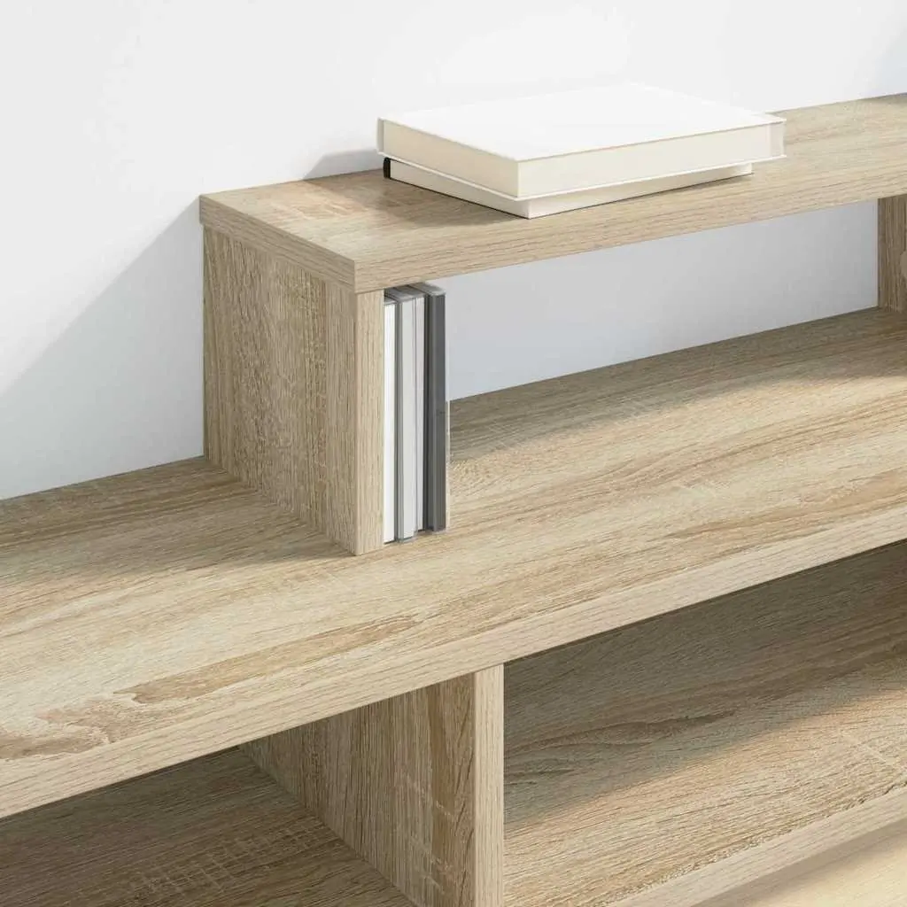 Wall Mounted TV Stand Grey 150x25x28.5cm Modern Storage Shelves Living Room