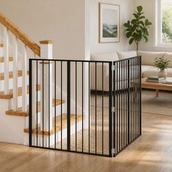 Practical Indoor Puppy Playpen with 2 Black Panels