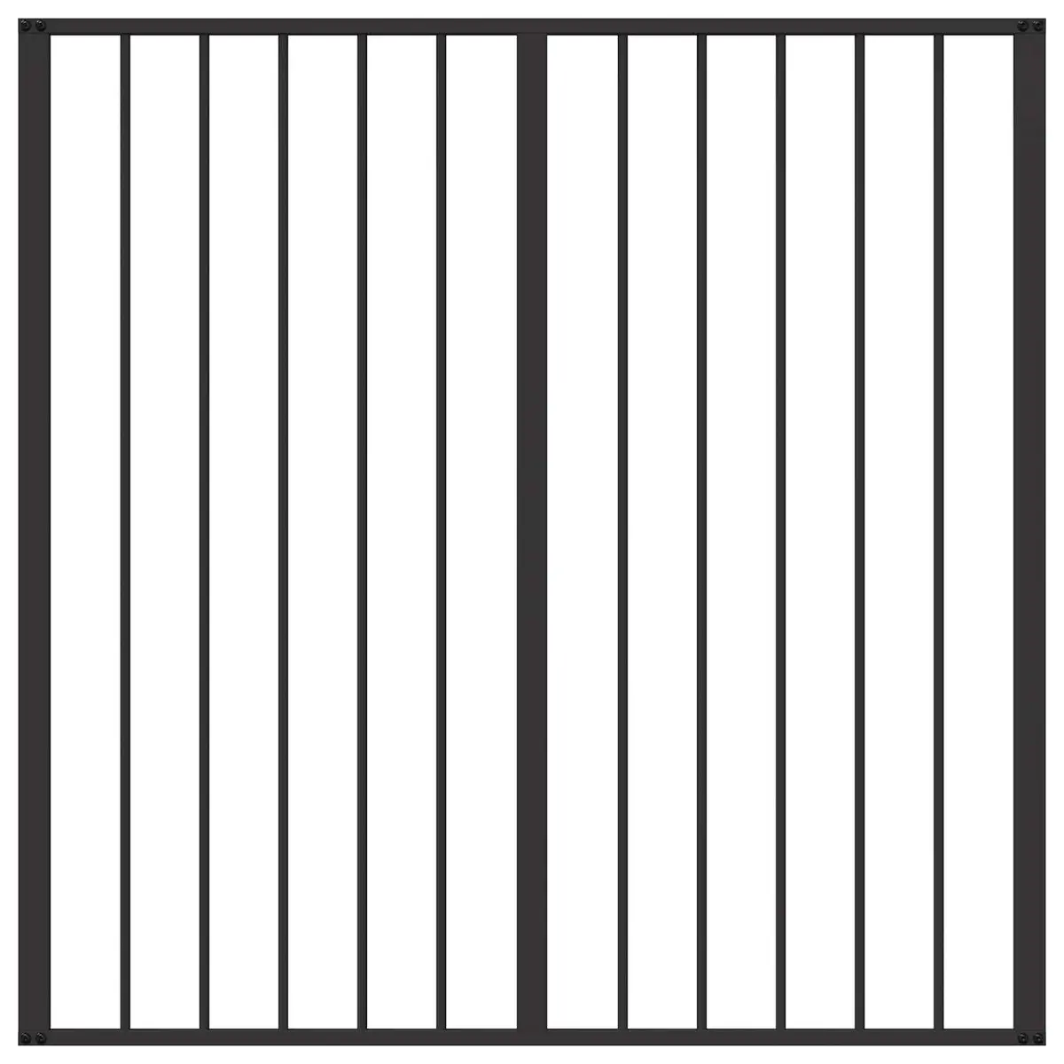 Dog Gate Metal Foldable 2 Panels 100x100cm Black