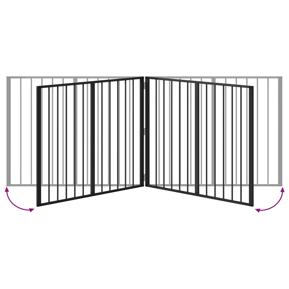 4-Piece Dog Gate for Indoor Use