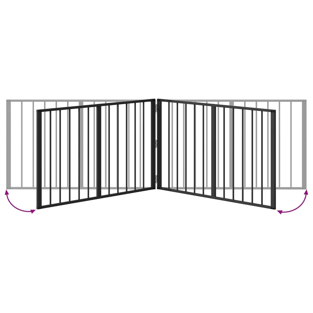 4-Panel Dog Gate for Indoor Use