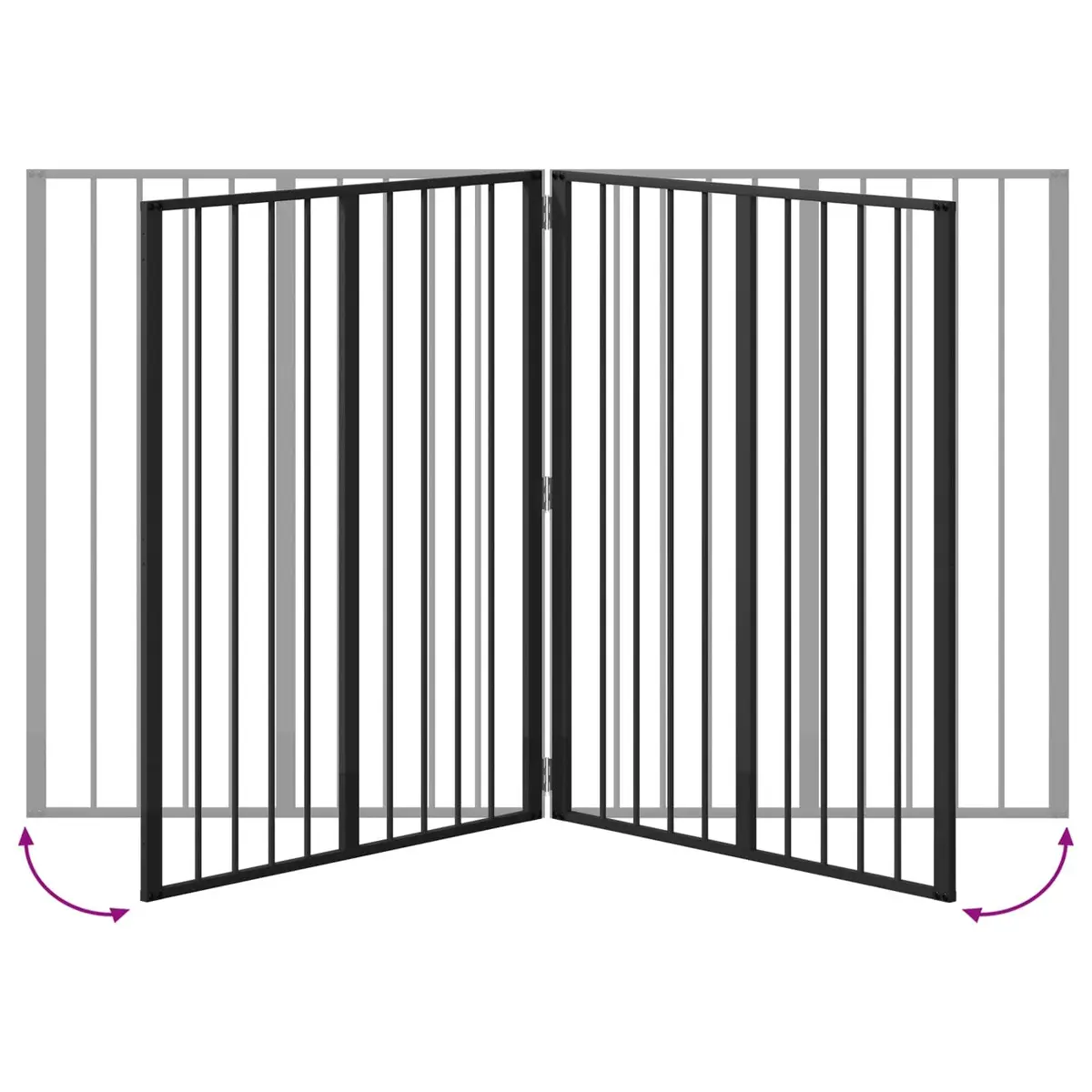 4-Panel Dog Gate for Home Use