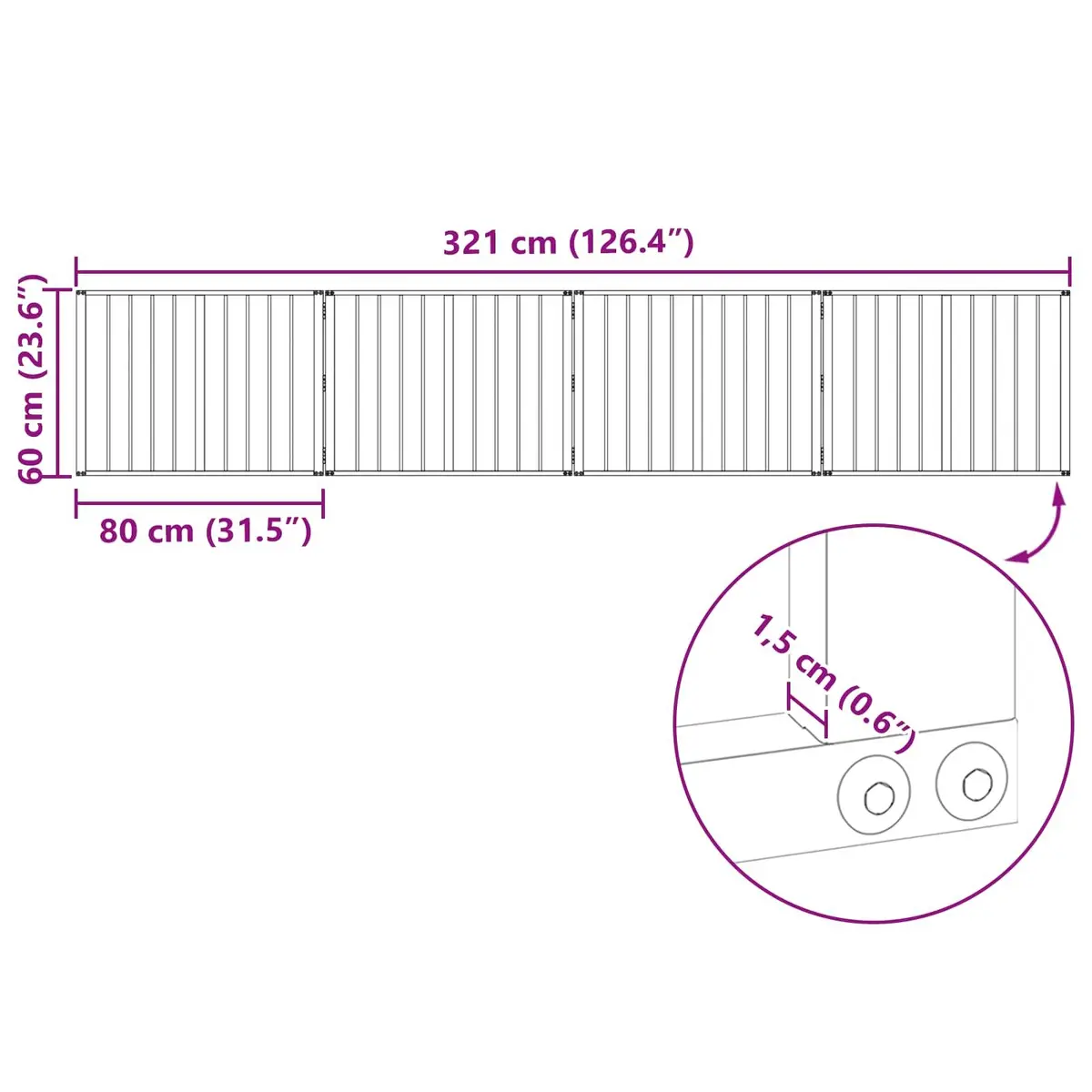 4 Panel Dog Enclosure for Indoor Use