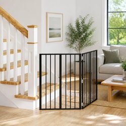 Practical Adjustable Dog Gate for Home Use - 2 Panels