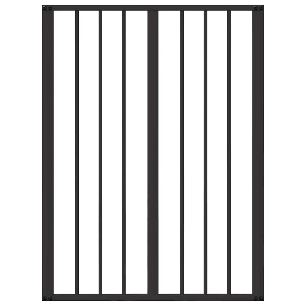 Dog Gate 2 pcs Black 60 x 80 cm Foldable Adjustable Pet Enclosure Indoor Pen