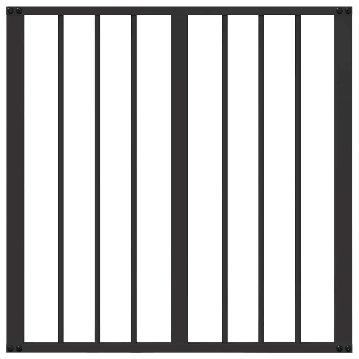 Dog Gate 4 pcs Black 60 x 60 cm Foldable Pet Enclosure Indoor Playpen