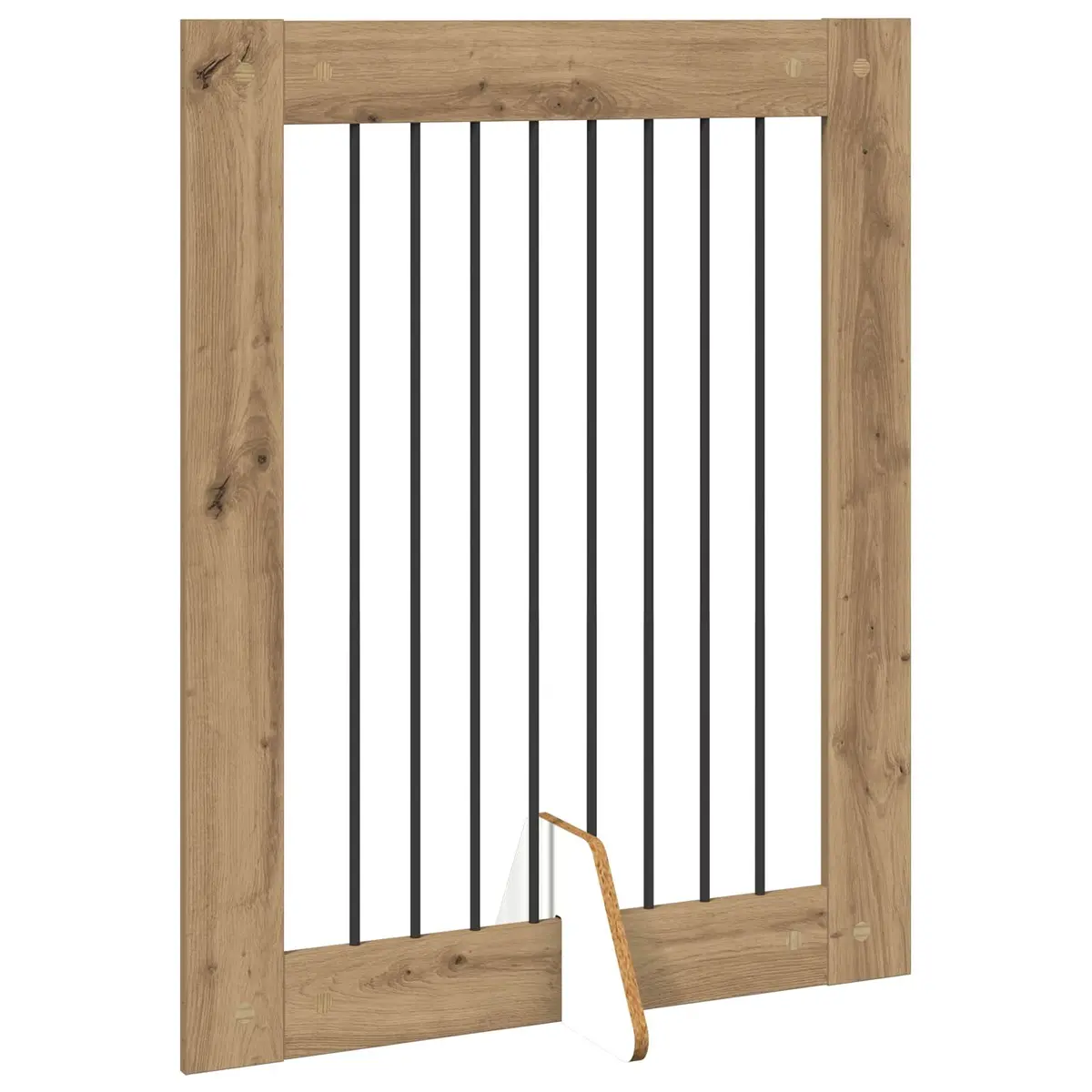 Foldable Dog Gate Galvanised Steel 160.5 cm Brown 2 Piece