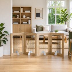 Practical 4-Piece Dog Gate - Ideal for Indoor Spaces