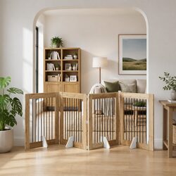 Practical Foldable Dog Gate for Home Use, 4 Panels