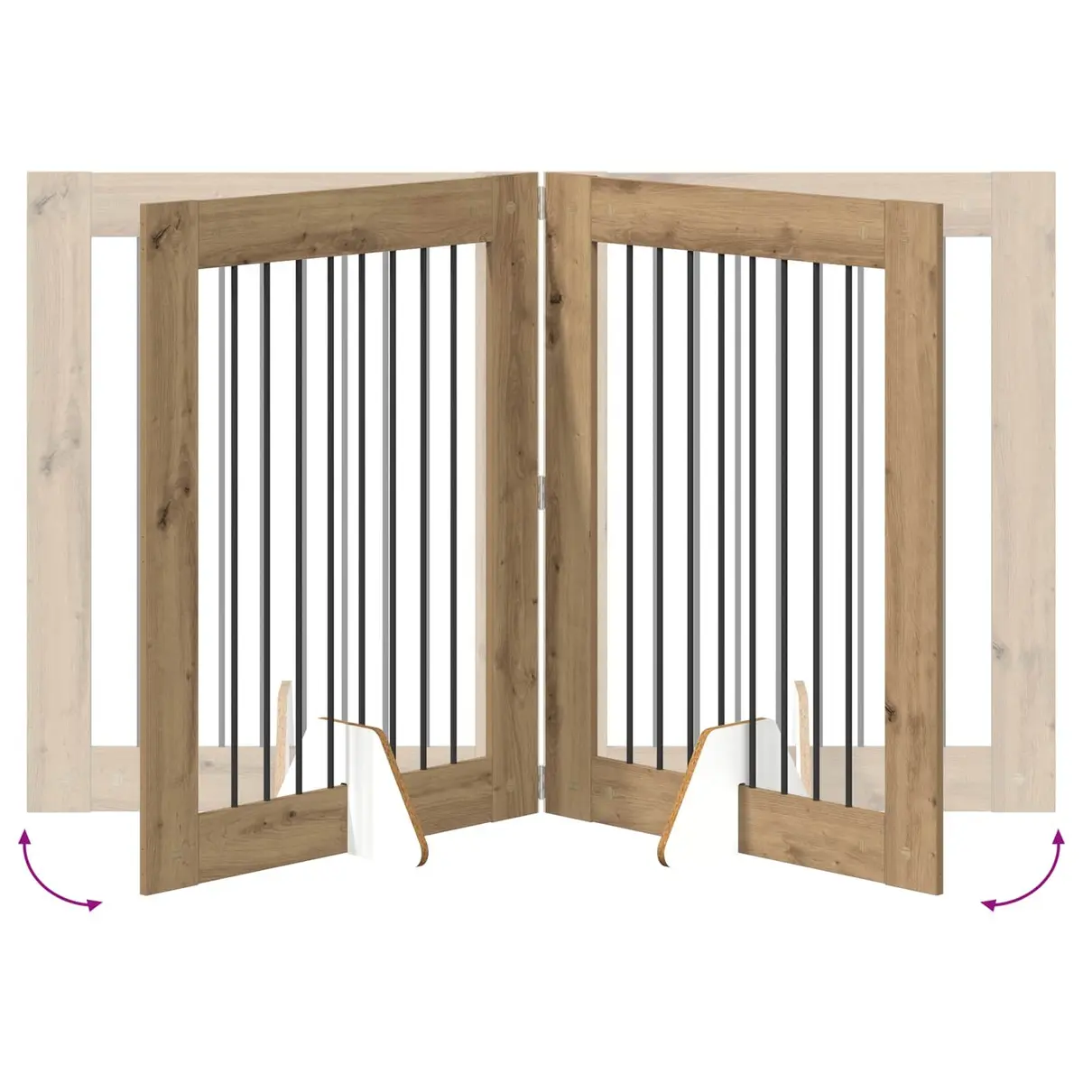 Foldable Dog Gate for Home Use, 4 Panels