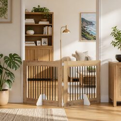 Versatile Indoor Dog Gate Set for Home Use, 2 pcs