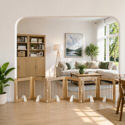 Practical 6-Panel Dog Gate for Home Use