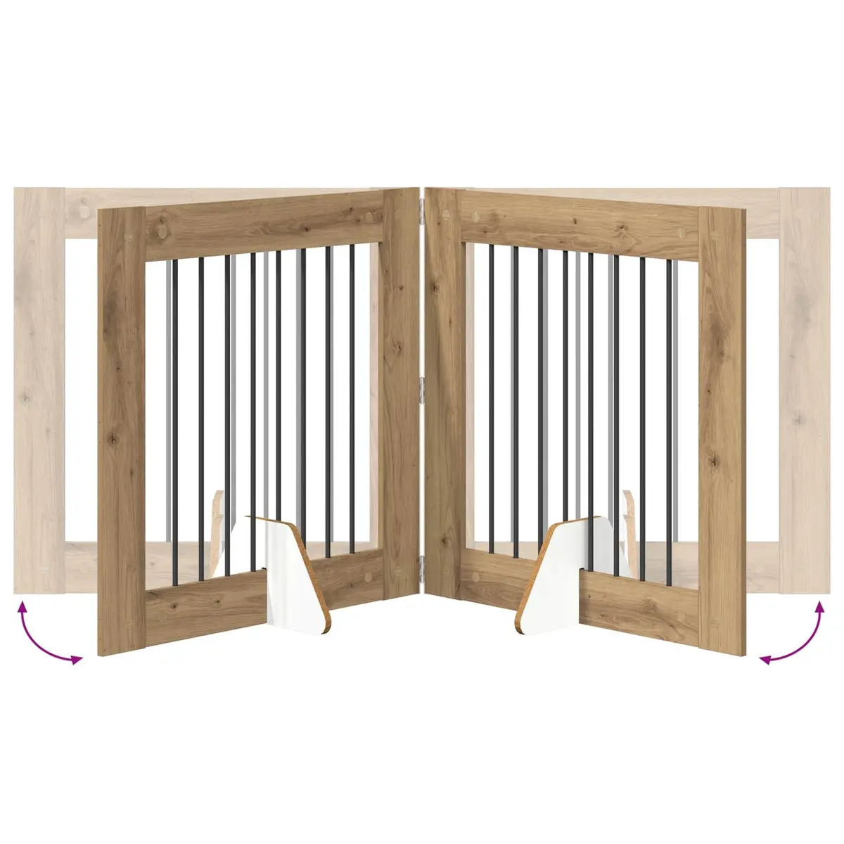 6-Panel Dog Gate for Home Use