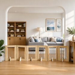 Versatile Indoor Pet Fence with 6 Foldable Panels