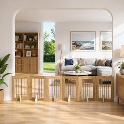 Practical Foldable Dog Gate for Indoor Use