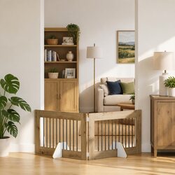 Practical Foldable Dog Gate for Indoor Use - 2 pcs