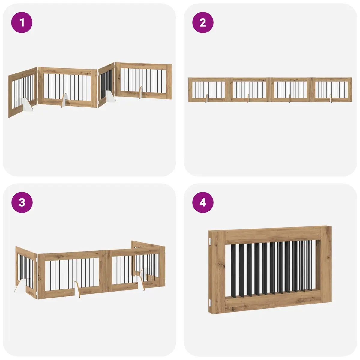Foldable Dog Gate for Home Use