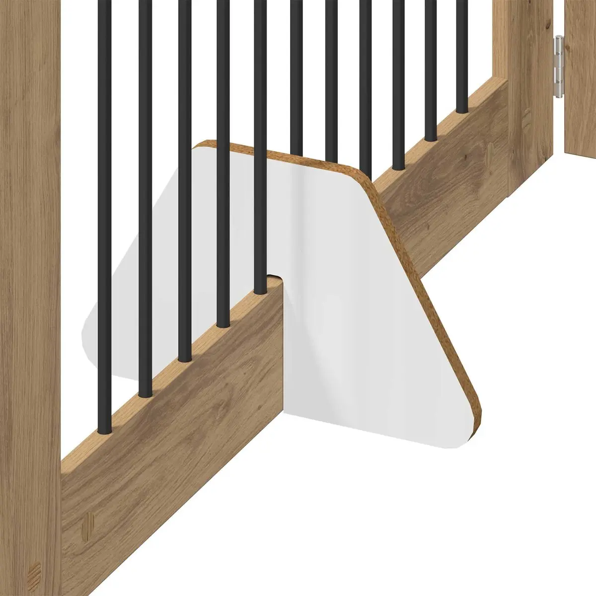 Brown Dog Gate with 6 Panels for Home Use