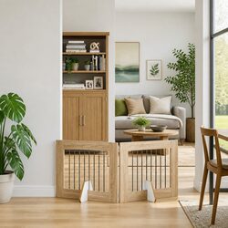 Practical Foldable Dog Gate for Pet Safety at Home