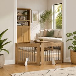 Versatile Foldable Dog Gate for Indoor Use - 2 pcs