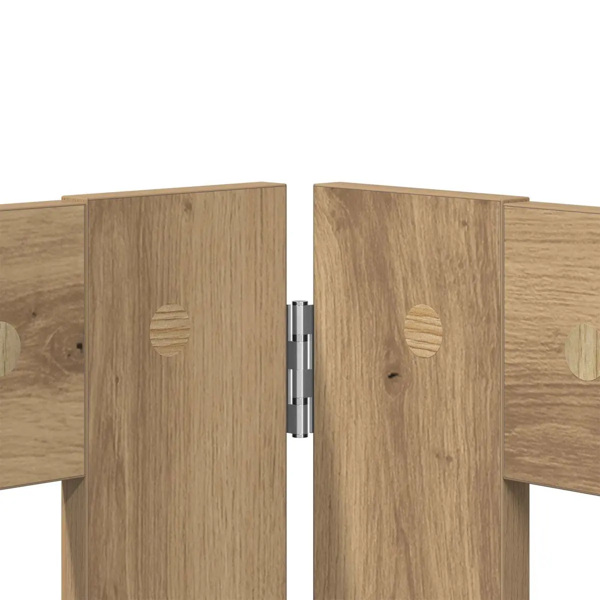 Foldable Dog Gate with Stands 2 pcs Brown 160.5 cm Indoor Pet Fence Portable
