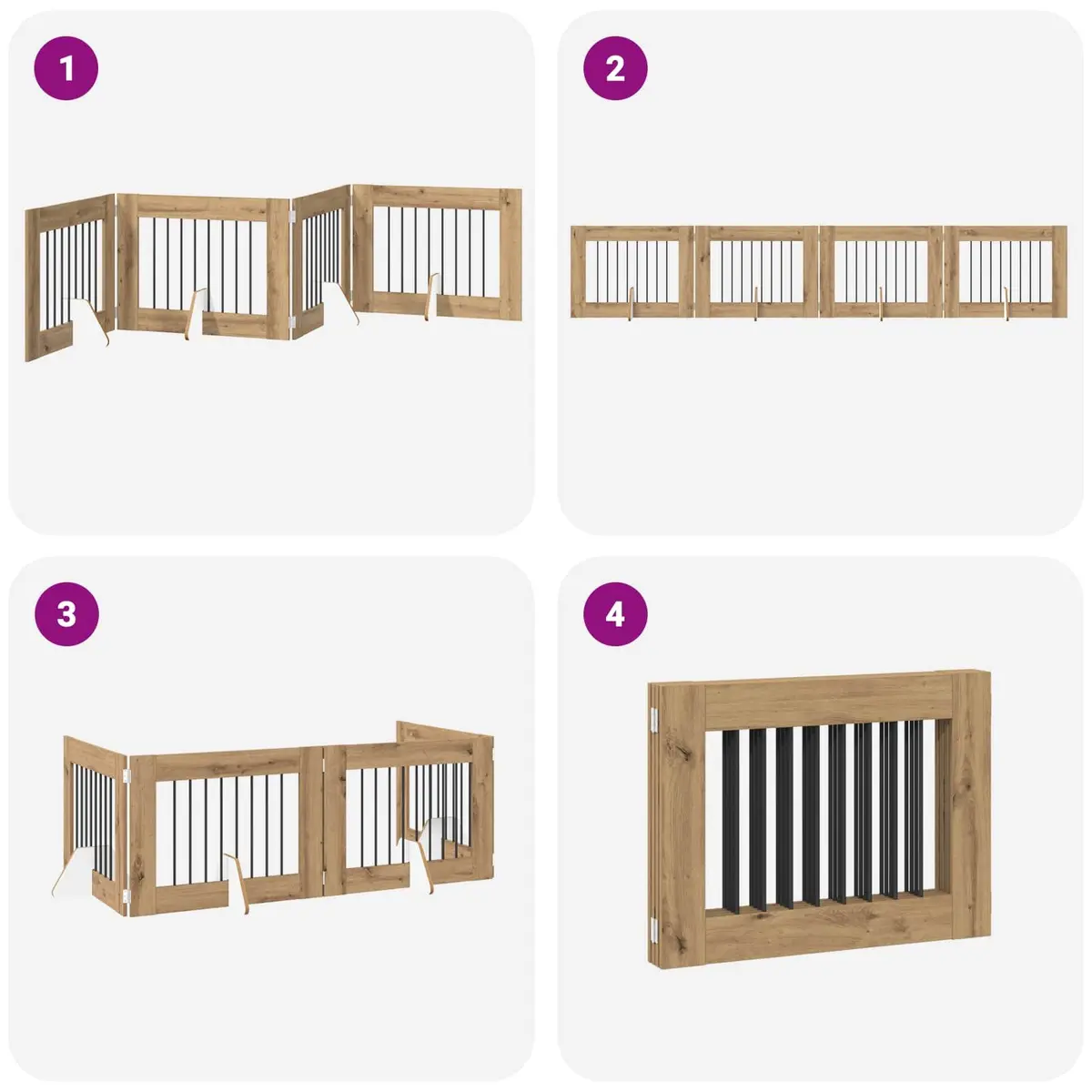 Foldable Dog Gate for Indoor Spaces