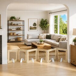 Versatile 6-Panel Dog Gate for Various Home Spaces