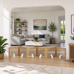Practical 6 Panel Dog Gate for Home Use