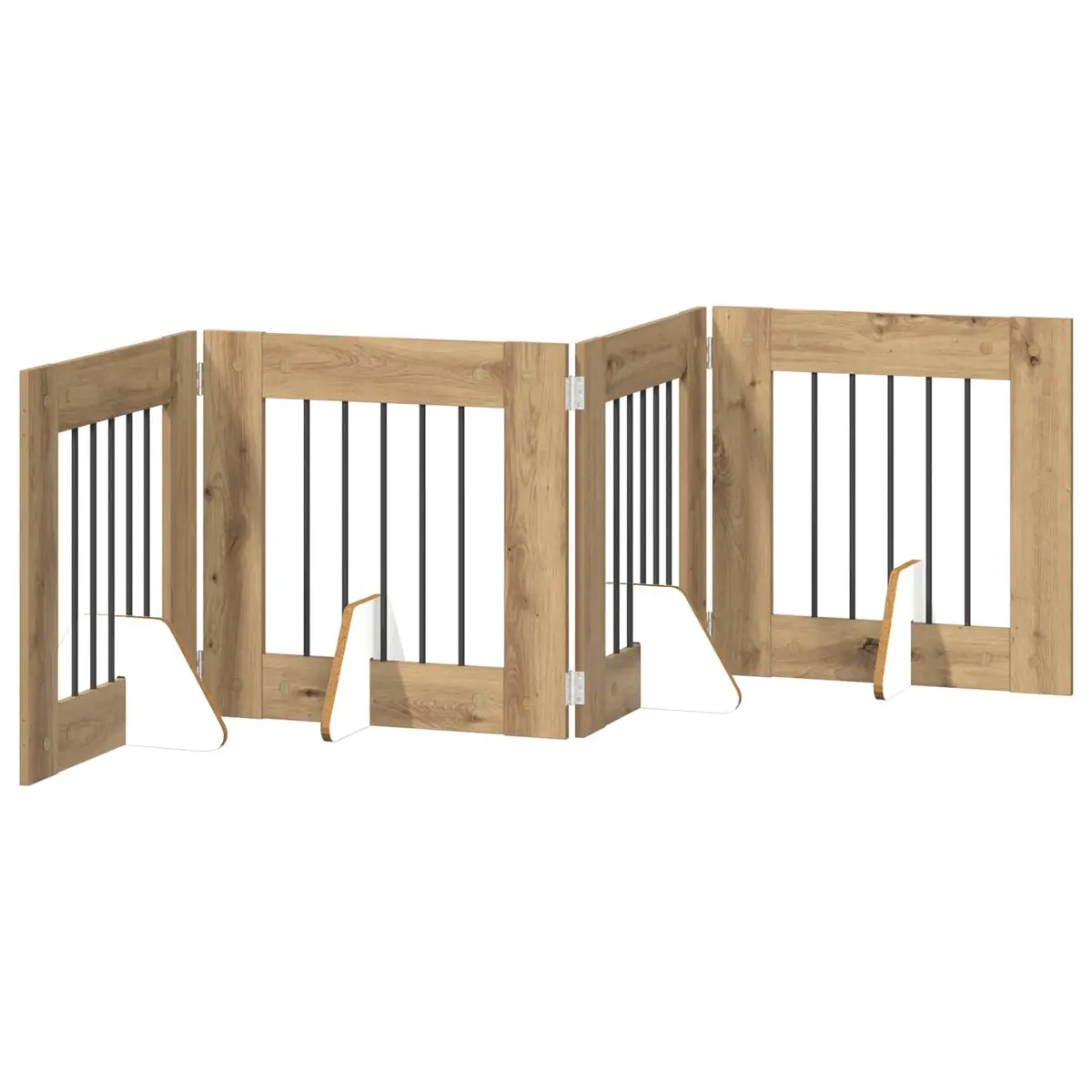 4-Panel Foldable Dog Gate for Home Use