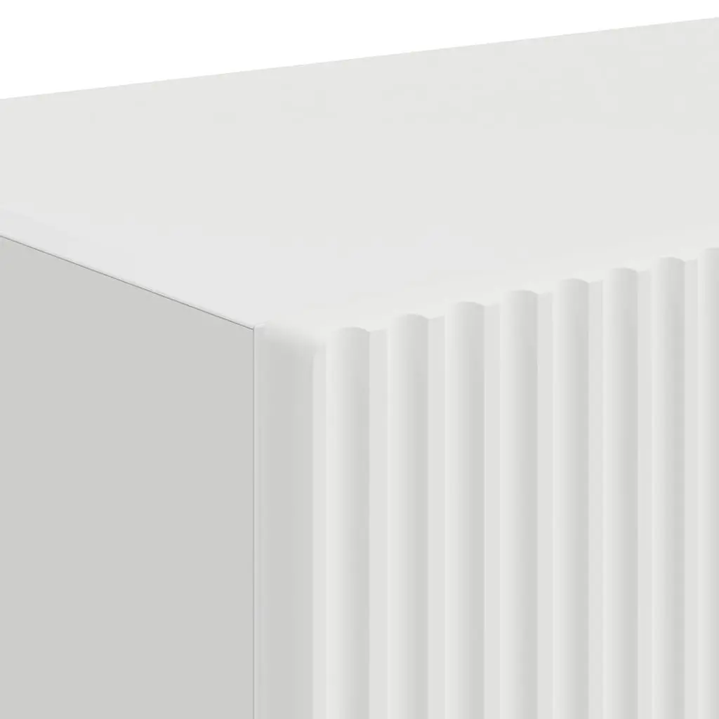 TV Wall Cabinet Engineered Wood 39 x 31 x 29.5 cm White 2 Piece Modern Storage Unit Living Room Media Organiser