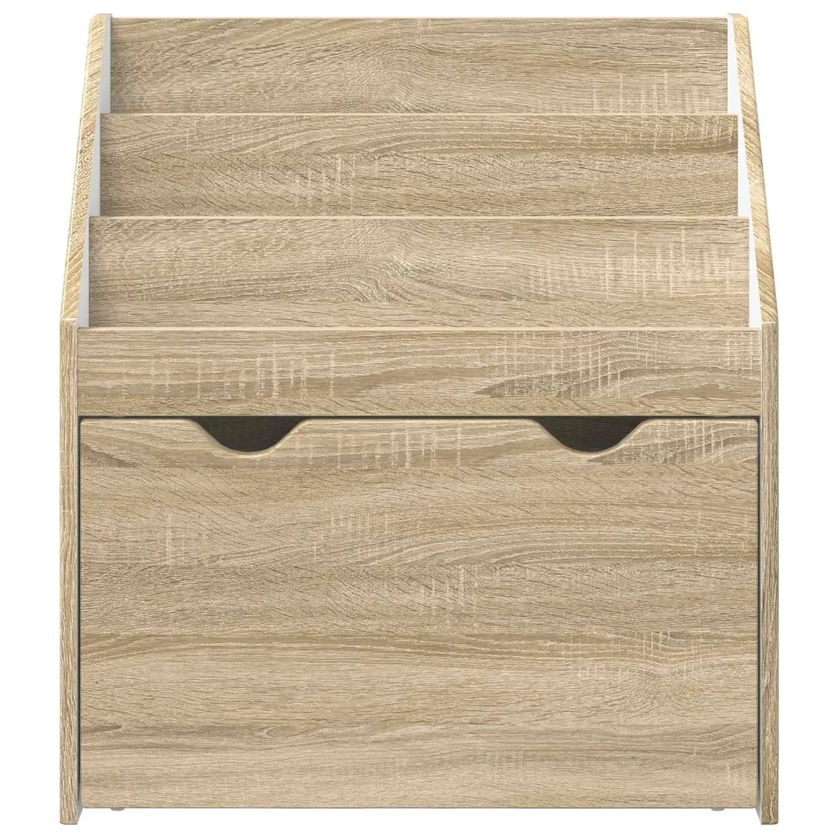 Kids Bookshelf Engineered Wood Free Standing 60 x 29.5 x 69 cm Brown Sonoma Oak