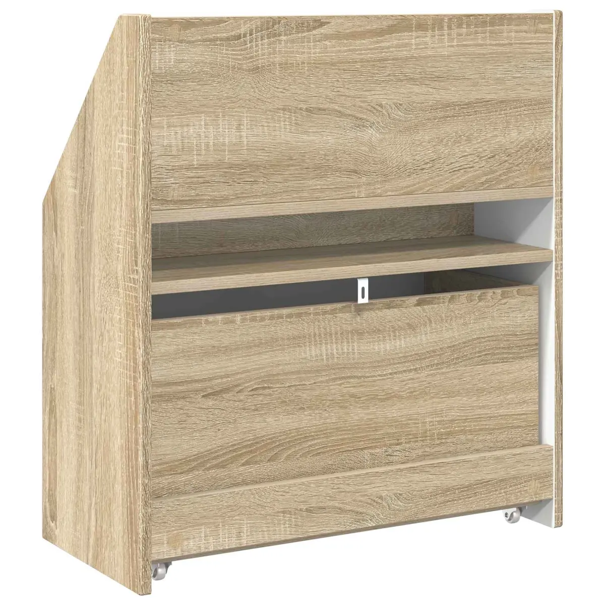Kids Bookshelf Engineered Wood Free Standing 60 x 29.5 x 69 cm Brown Sonoma Oak