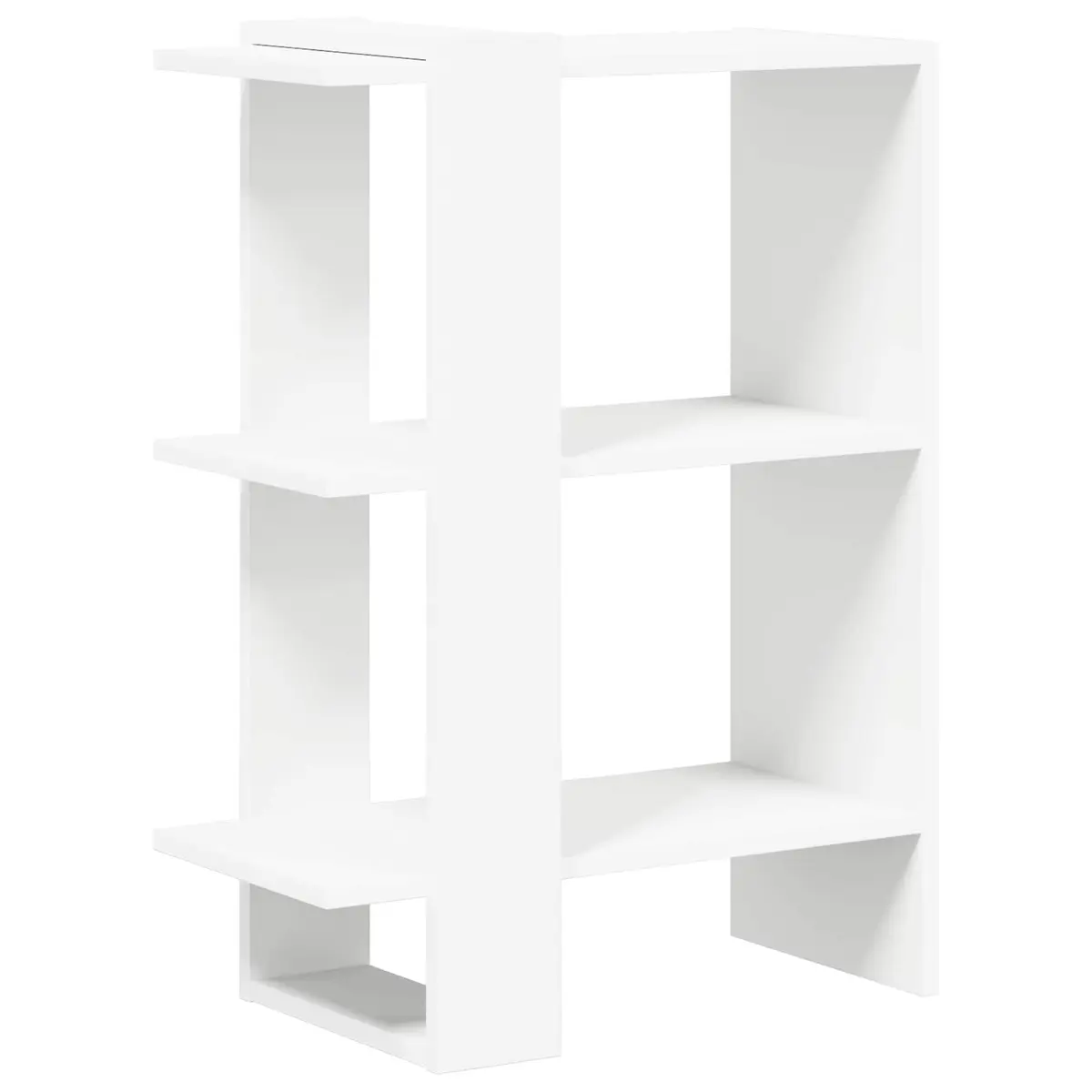 Bookshelf 2-Tier 52 x 25 x 71.5 cm White Bookcase Freestanding Storage Shelf