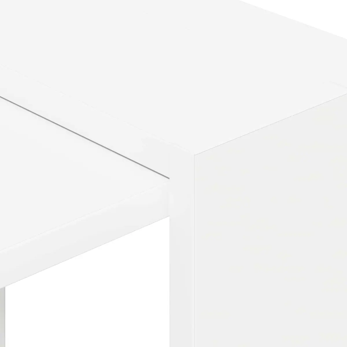 Bookshelf 2-Tier 52 x 25 x 71.5 cm White Bookcase Freestanding Storage Shelf
