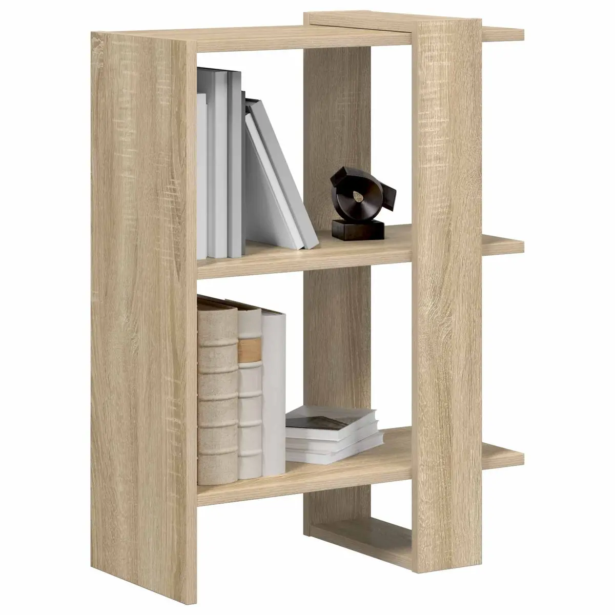 Bookshelf Engineered Wood 52 x 25 x 71.5 cm Brown Freestanding Storage Display Shelves