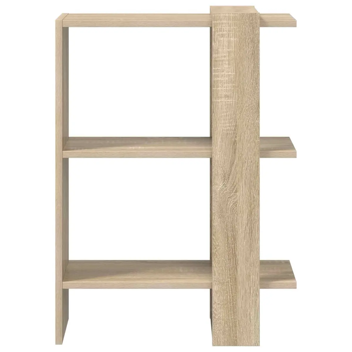 Bookshelf Engineered Wood 52 x 25 x 71.5 cm Brown Freestanding Storage Display Shelves