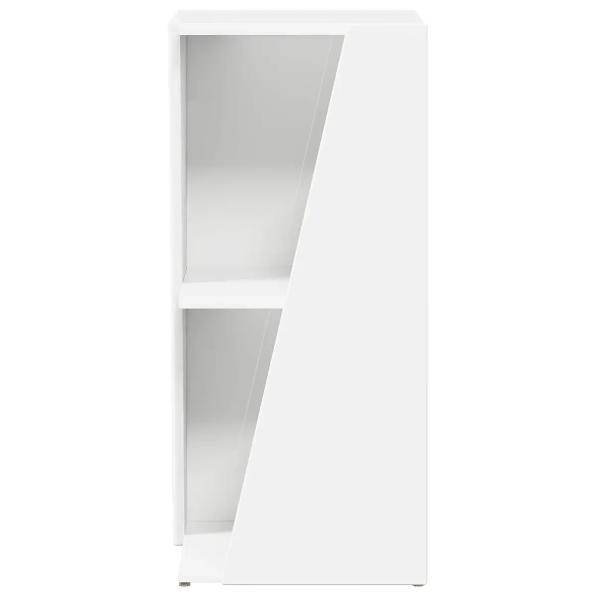 Side Shelf White 33 x 32 x 70.5 cm Engineered Wood Free-standing Bookcase