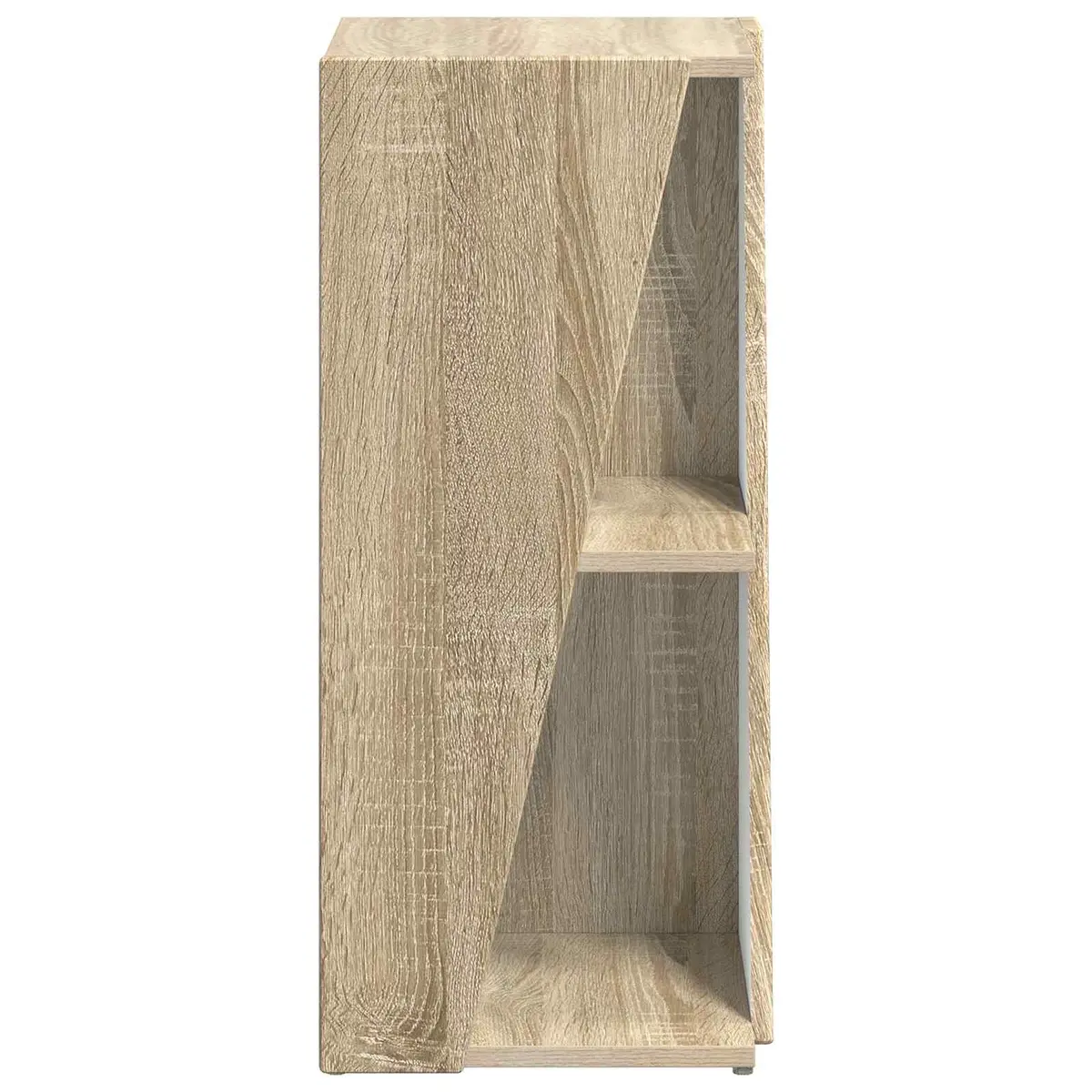 Side Shelf Standing Bookcase Storage Unit Brown Engineered Wood 33x32x70.5cm