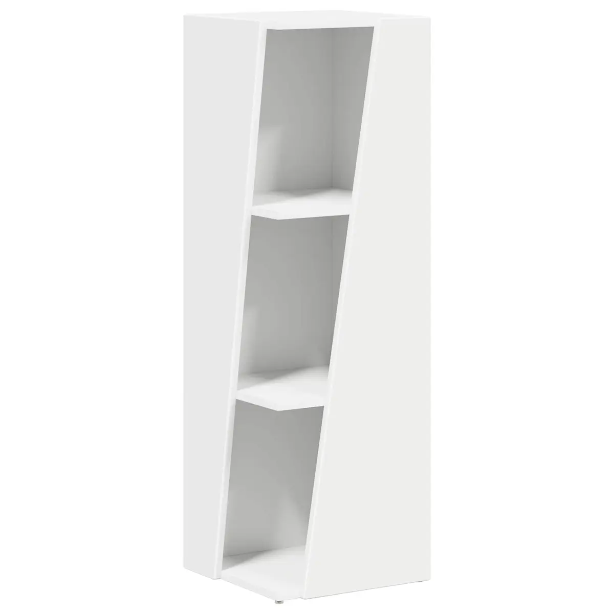 White Side Shelf Standing Bookcase Storage Display Unit Modern Design