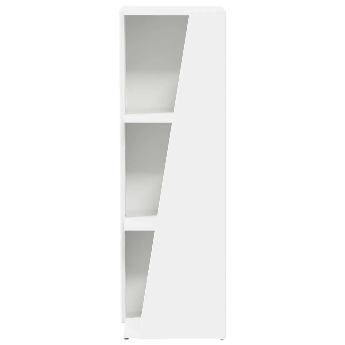 White Side Shelf Standing Bookcase Storage Display Unit Modern Design