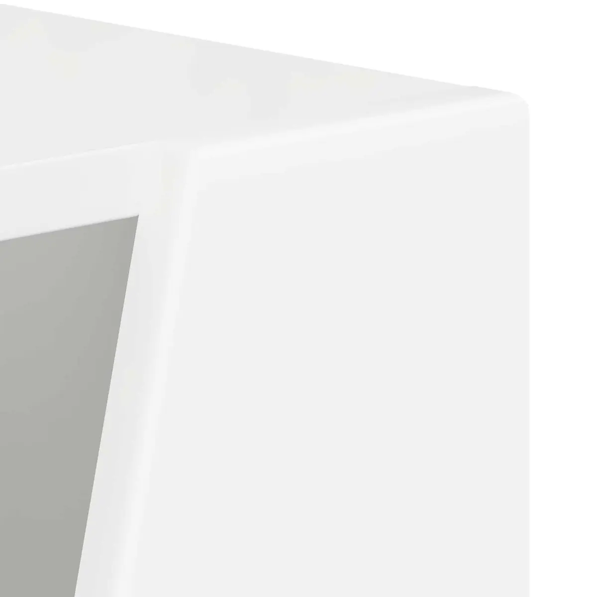 White Side Shelf Standing Bookcase Storage Display Unit Modern Design