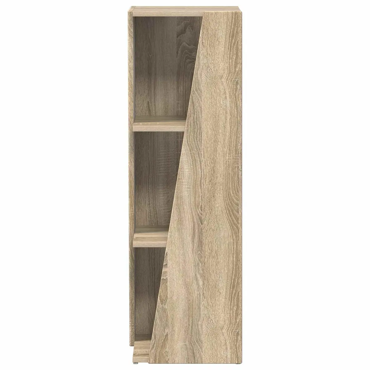 Side Shelf Standing Bookcase Storage Unit Brown Engineered Wood 33 x 32 x 100.5