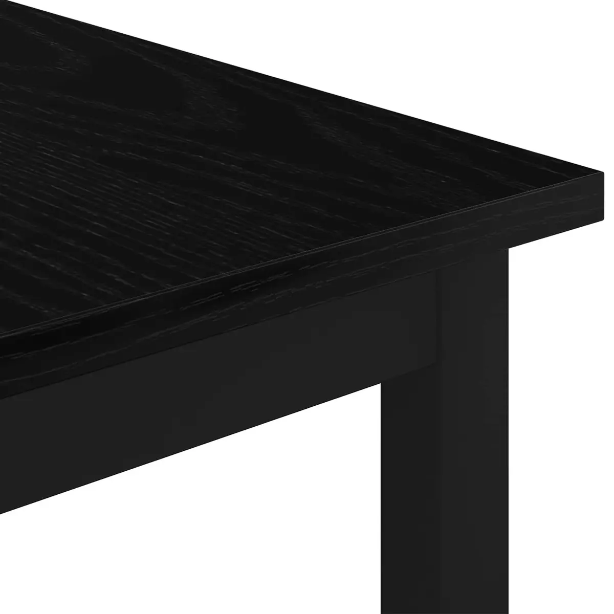 Coffee Table Black Oak Rectangular Living Room Accent Modern Minimalist Design