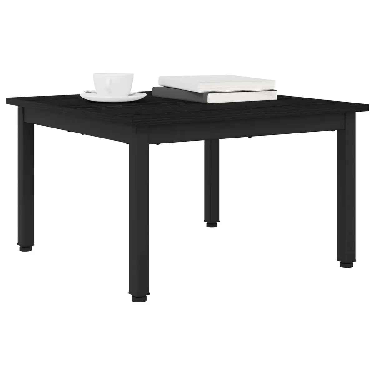 Coffee Table Black Rectangular Modern Living Room Accent Furniture Clean Lines