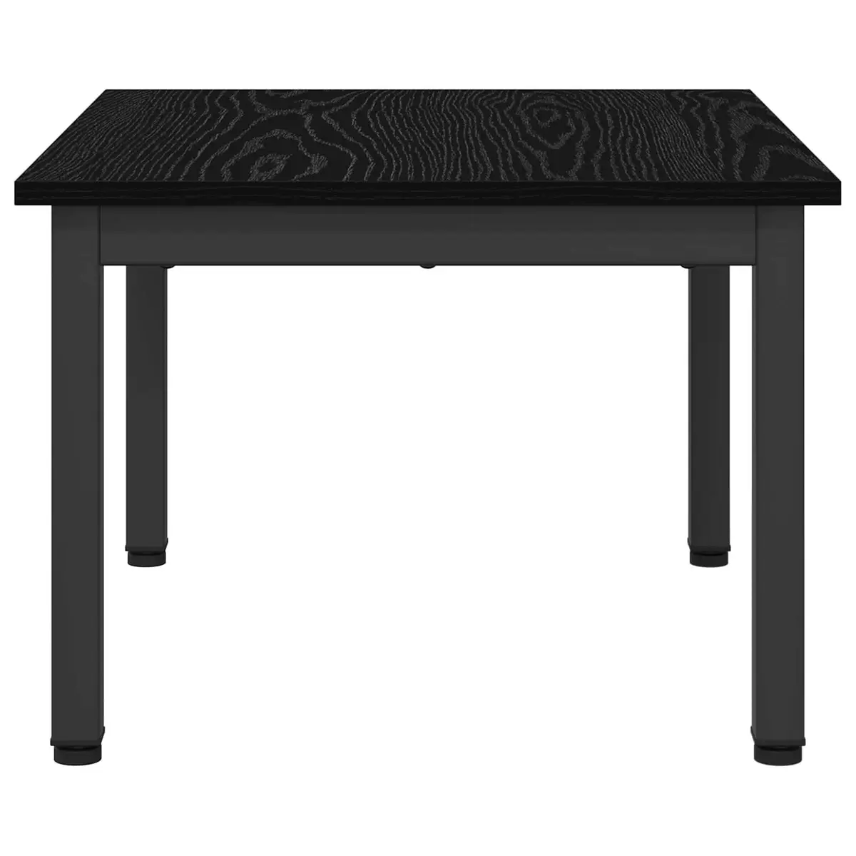 Black Coffee Table Modern Rectangular Living Room Furniture Engineered Wood
