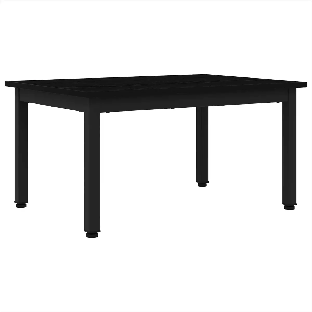 Black Coffee Table Modern Rectangular Living Room Accent Furniture 70x50x36cm